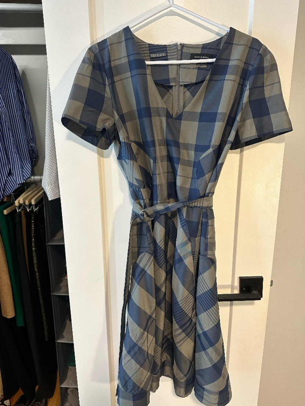 Club Monaco Plaid Dress with belt